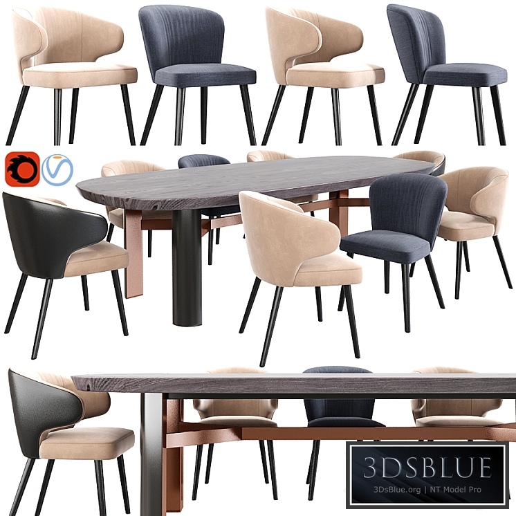 Minotti Aston Dining Chair Set