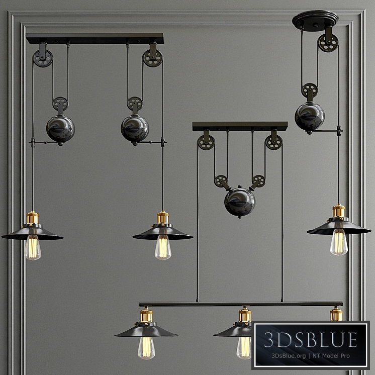 Edison loft chandelier