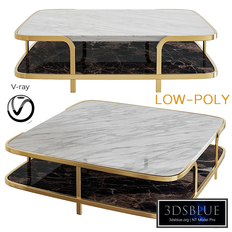 Small Table Odilon - Nube Italia (low poly)