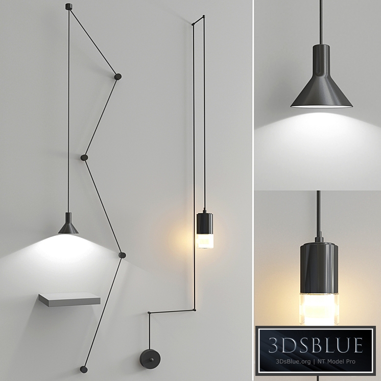 Groppi Hanging & Wireflow FreeForm Lamp