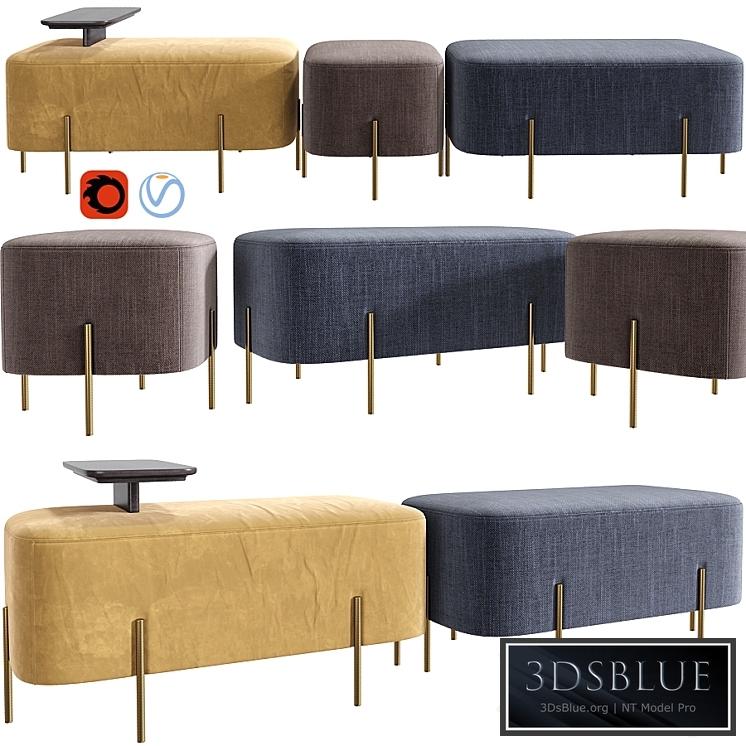 Modern Alba Ottomans