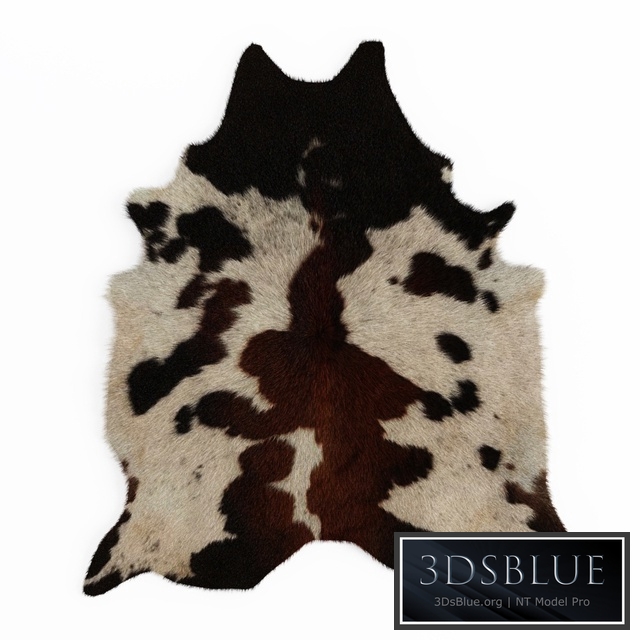 Black and Brown Spotted Cowhide Rug