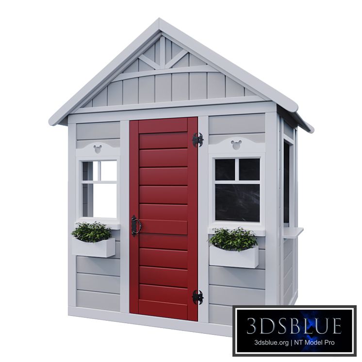 Children&#39;s wooden house of Mickey Mouse