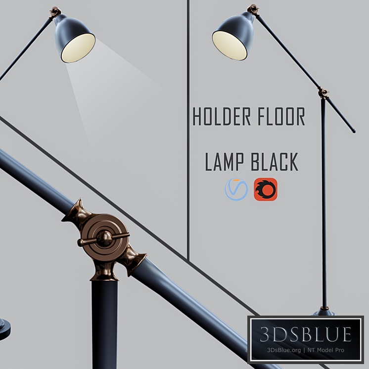 Holder Floor Lamp Black