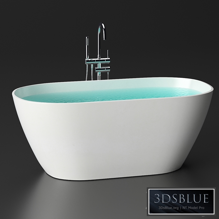 Stone bathtub Holbi Venus Solid Surface + Gerhans