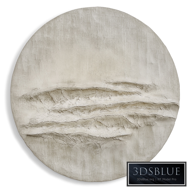Round wall panel reef original art plaster