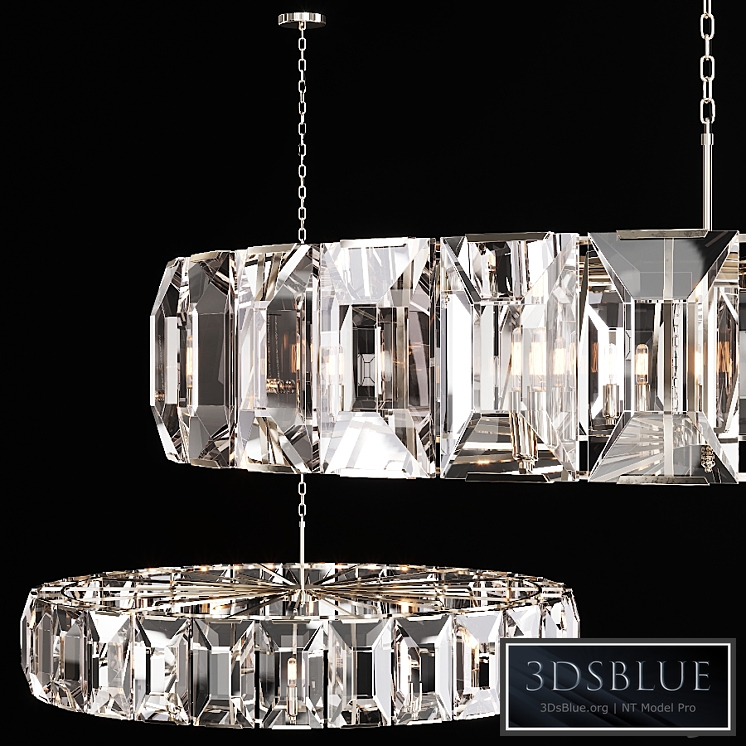 Restoration Hardware HARLOW CRYSTAL CHANDELIER 60 Nickel