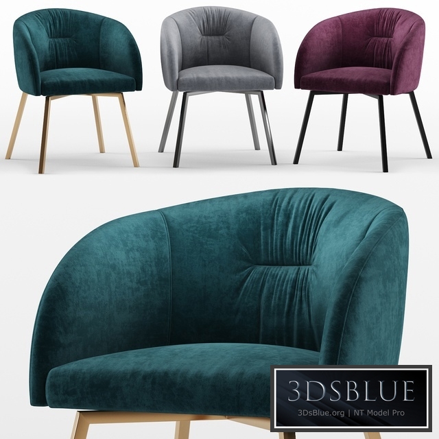 Upholstered metal swivelling chair Rosie soft - calligaris connubia