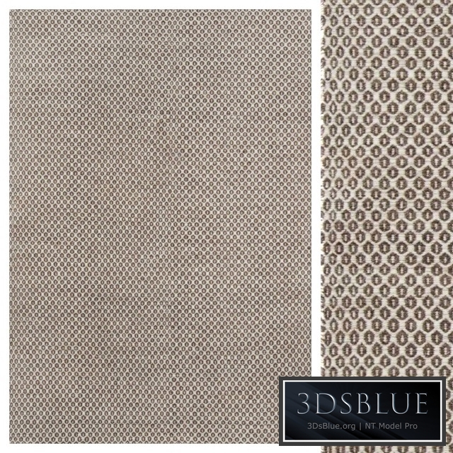 Wood Brown / Chiffon White Flat Weave Rug