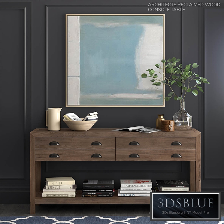 Pottery Barn set ARCHITECTS RECLAIMED WOOD CONSOLE TABLE
