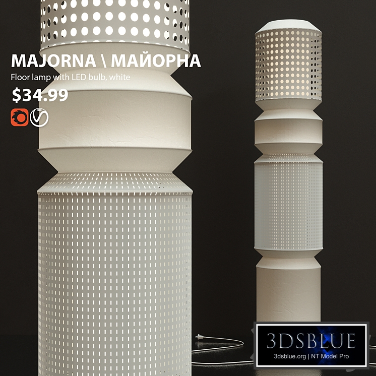 Lamp floor Floor lamp IKEA MAJORNA