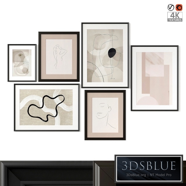 Abstract paintings set