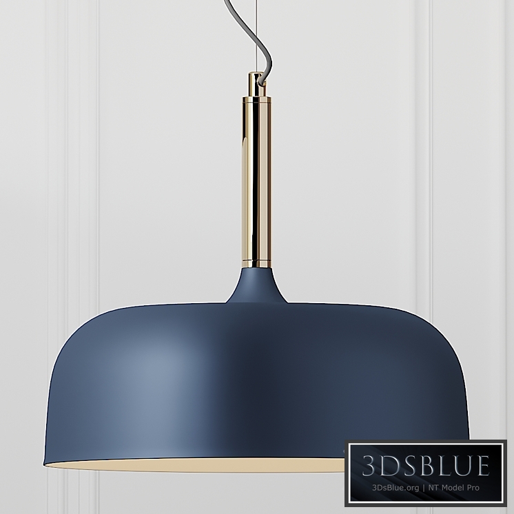 COX & COX Blue & Brass Pendant Light