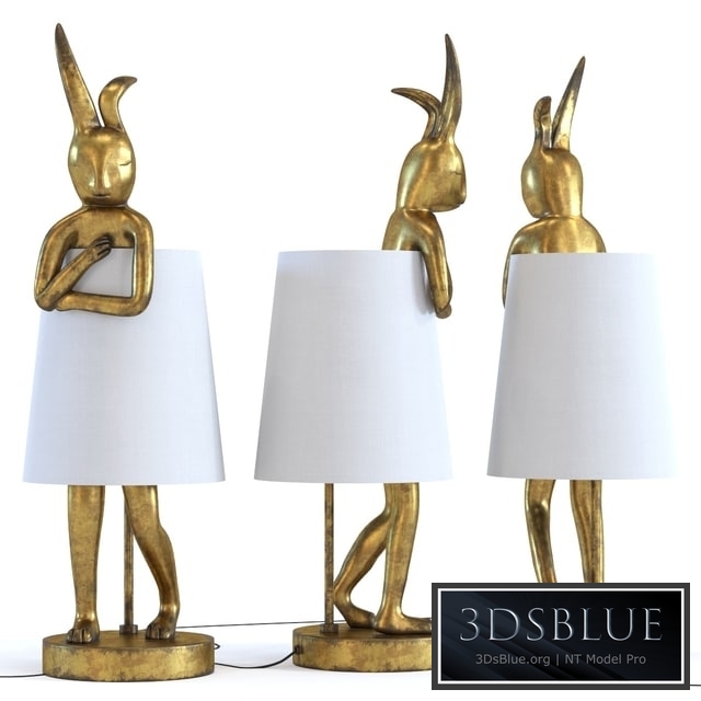 Table Lamp Animal Rabbit Gold