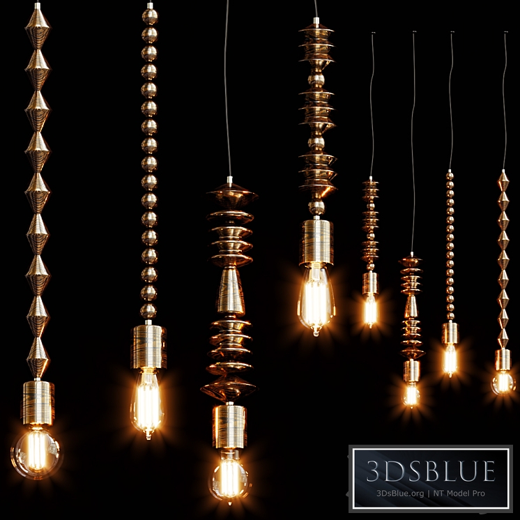 Bright Beads Wooden Lamps by Marz Designs