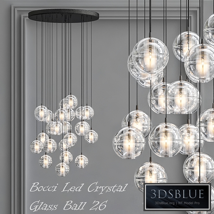 Bocci Led Crystal Glass Ball 26 designed by Omer Arbel in 2005