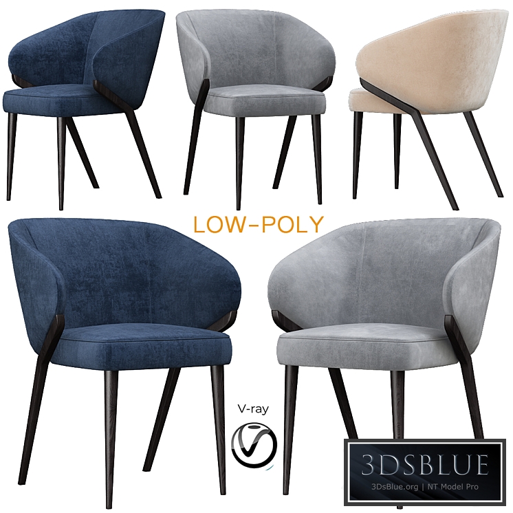 Bross Nora Dining Chair 1530 Armchair (low poly)