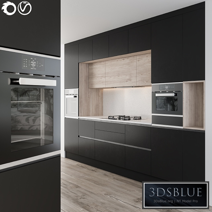 Modern black kitchen 12