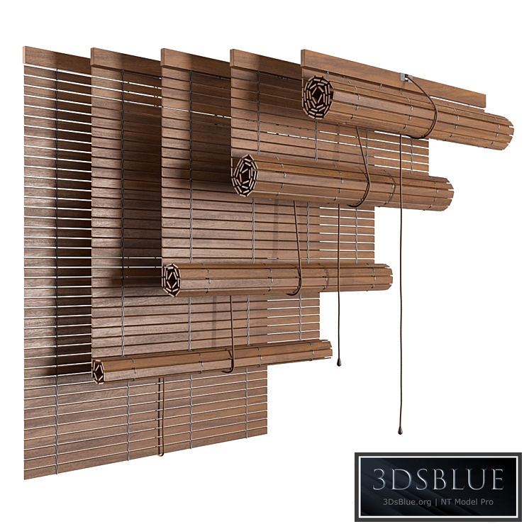 Wood roller blind