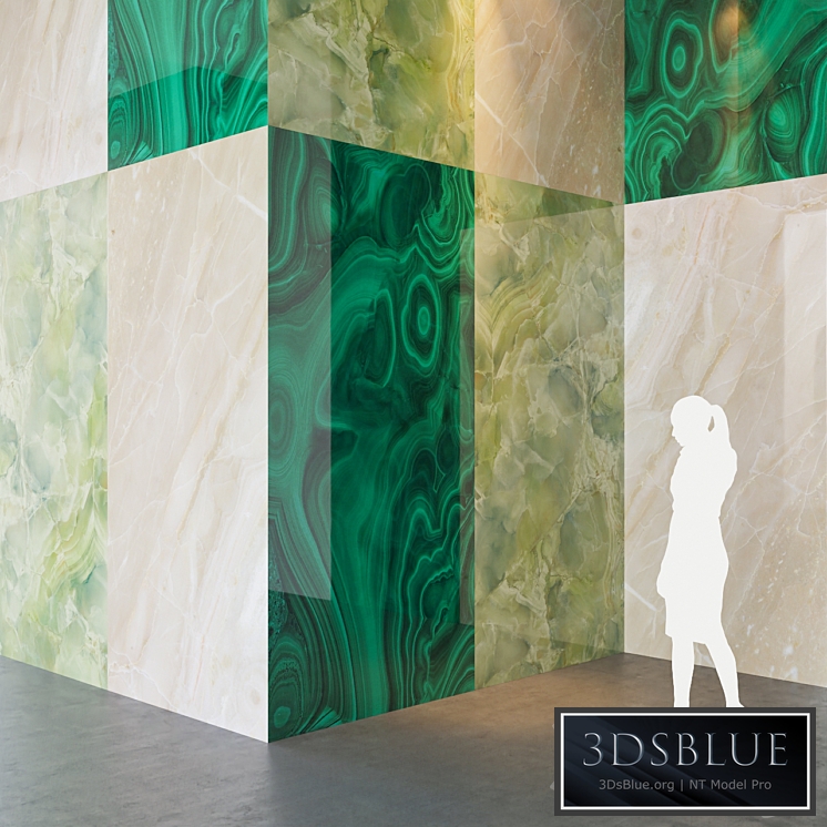 Fiandre Precious Stones GREEN MARBLE / BRECCHIA / MALACHITE 300x150 cm Tile Set