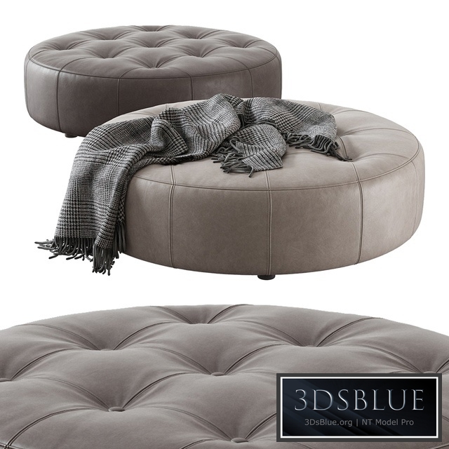 Leathercraft / Vivian Round Ottoman