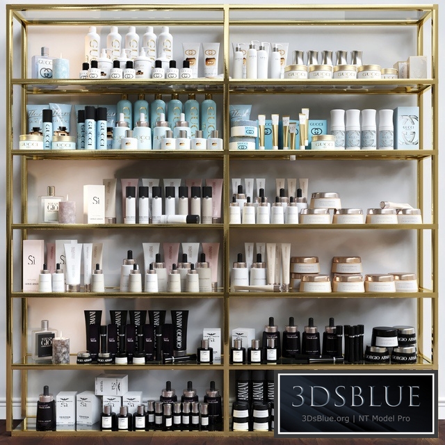 Set of luxury cosmetics for cosmetology and beauty salon. make up and bathroom accessories