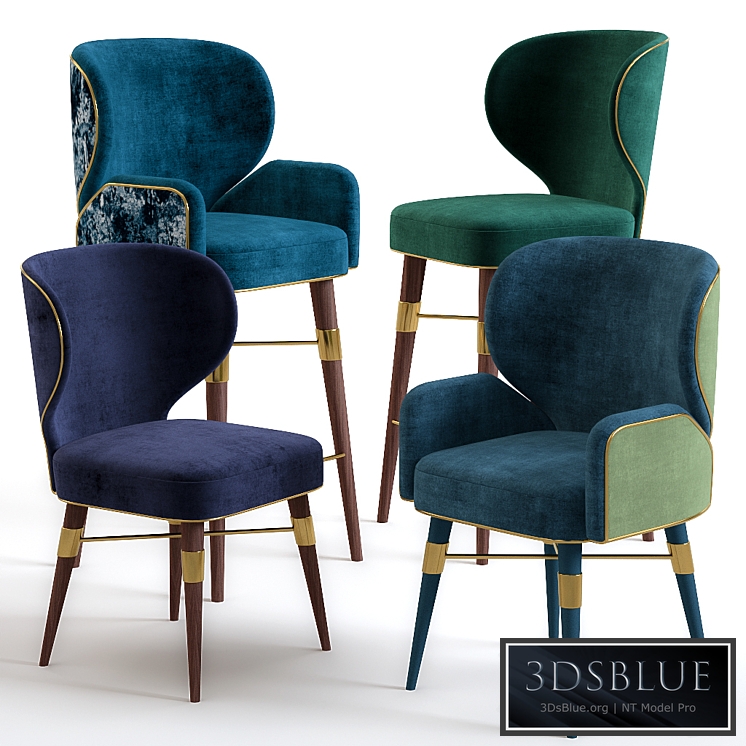 Louis Mid-Century Dining Chairs by Ottiu