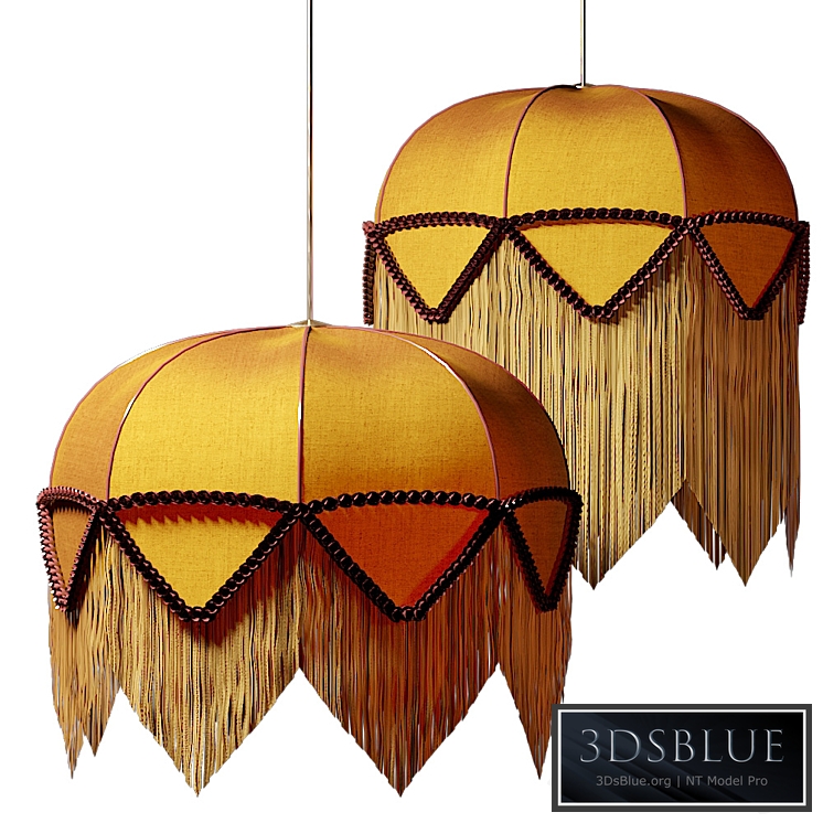 Retro lampshade fabric with muslin