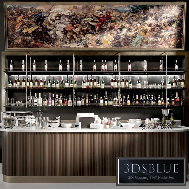 Design project of a restaurant with its own collection of wine and spirits 2