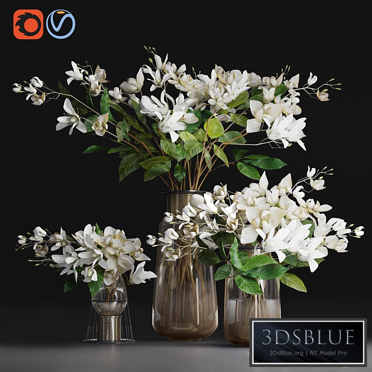 Gardenia / jasmine bouquet vases