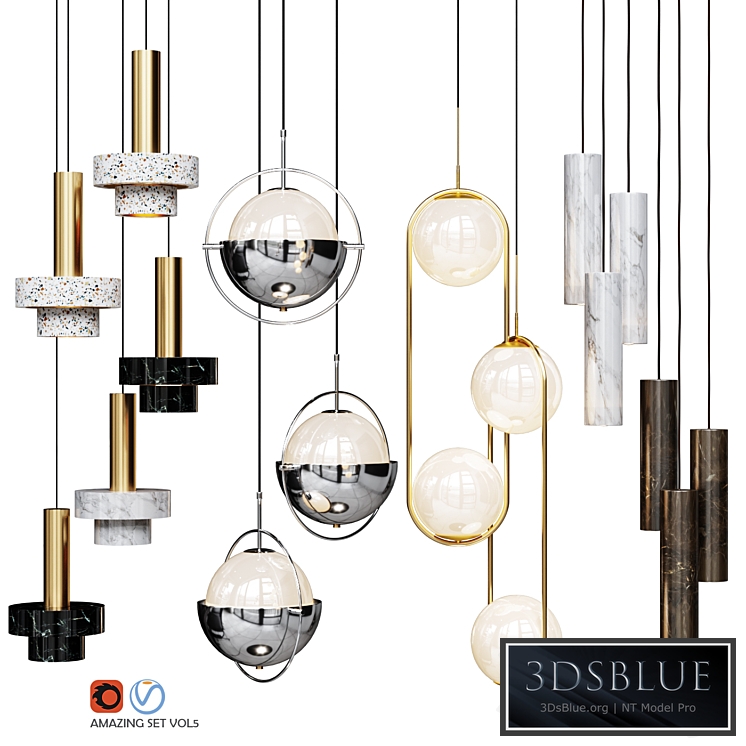 Four Pendant Lights amazing set vol5