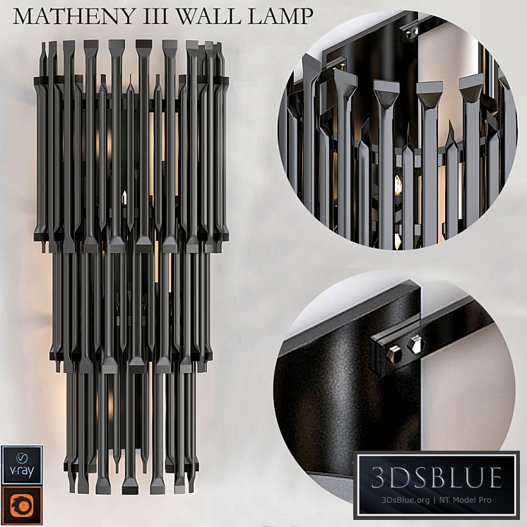 MATHENY III WALL LAMP by DELIGHTFULL Black