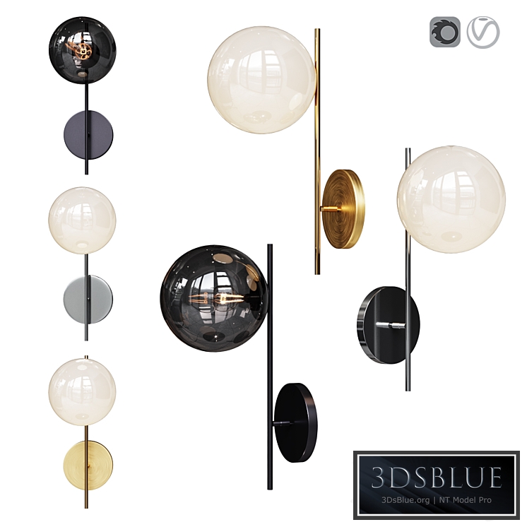 West Elm Sphere and Stem 1-Light Sconce
