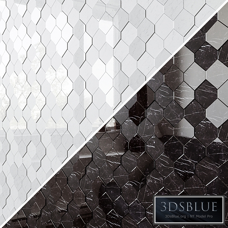 ATLAS CONCORDE MARVEL STONE Mosaico Esagono 3D