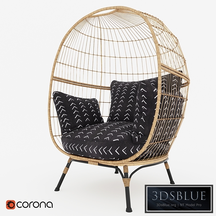 Southport Vee Striped Egg Chair