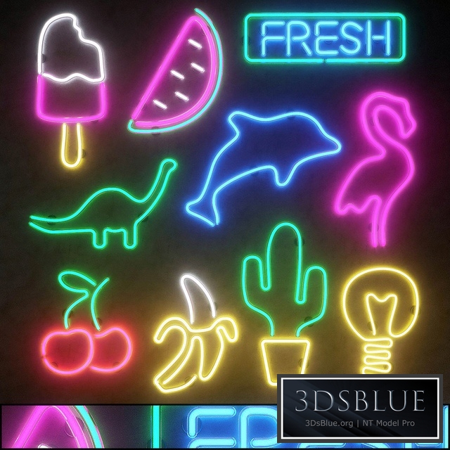 Light modules. Set 13. Neon