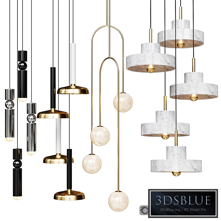 Four Pendant Lights amazing set vol6