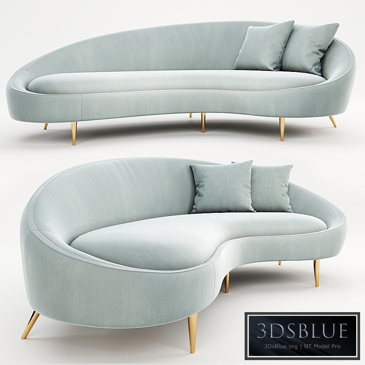 Jonathan Adler ether curved sofa