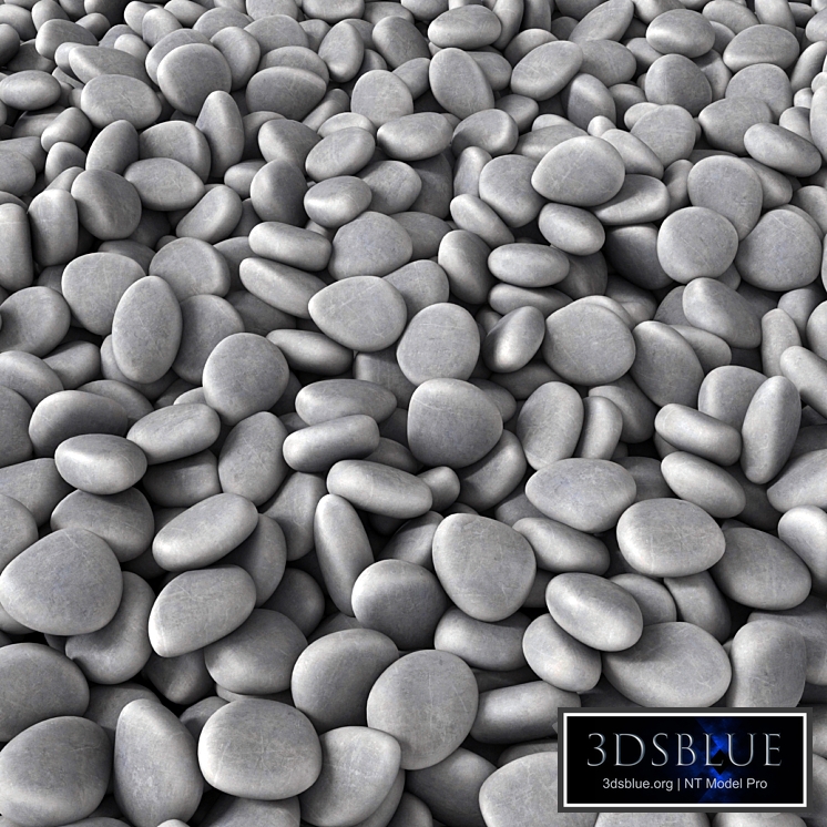 Road gray smooth pebble