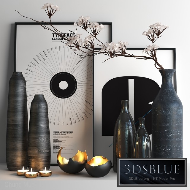 set527 -black vases