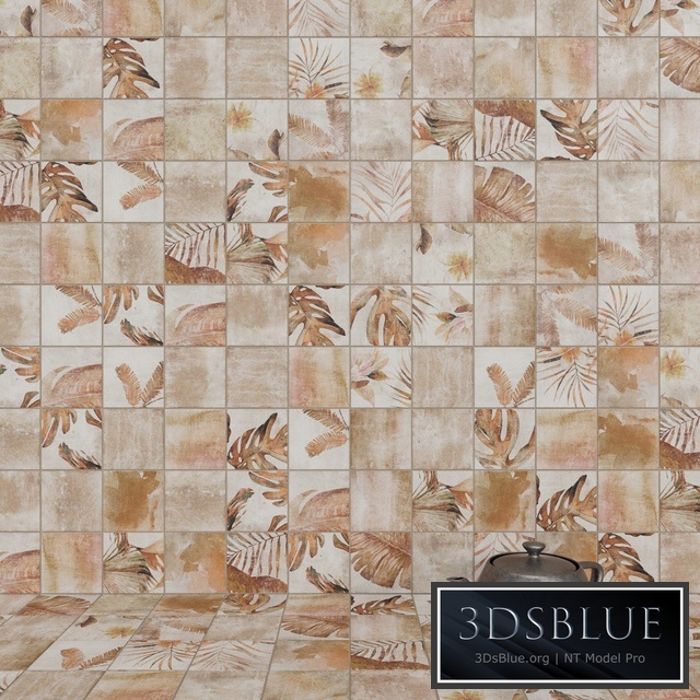 ZYX by Colorker AMAZONIA TROPIC COTTO tile set