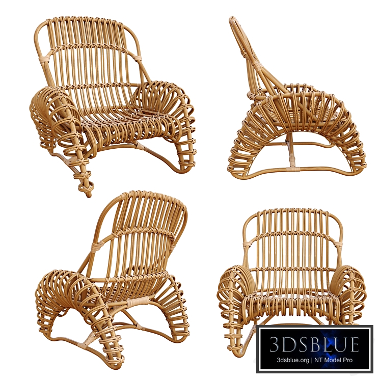 Boucle rattan armchair Kok Maison 627_1