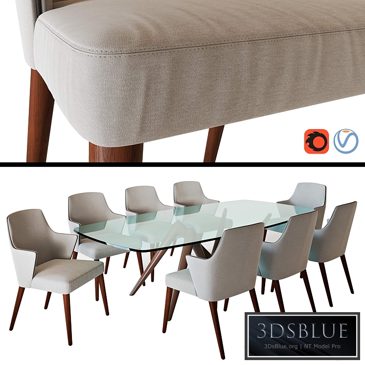 Compar chair Jolly and table Esse