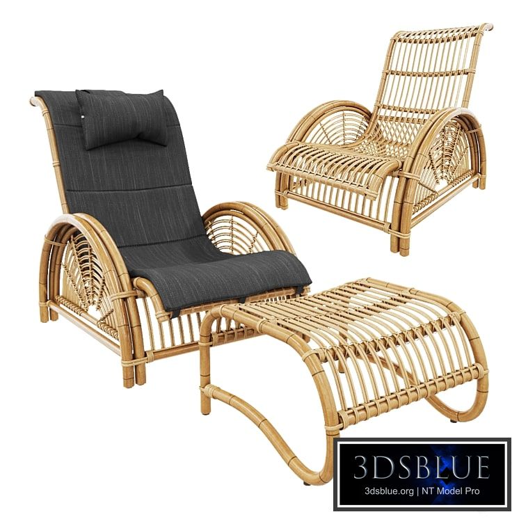 Paris Chair and Foot Stool