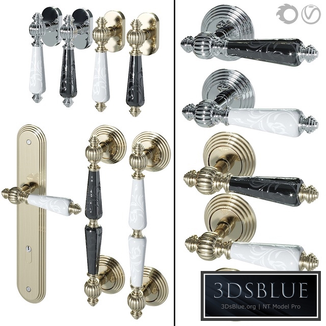 Door Handle Set Fimet Michelle 106P Flower