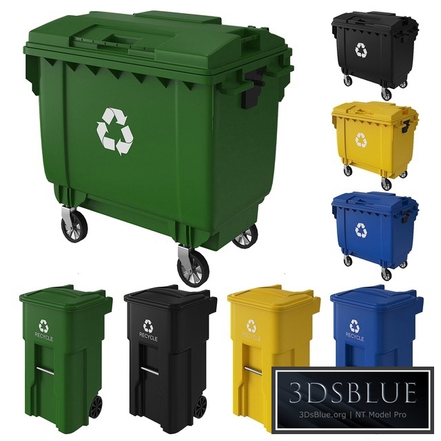 Trash can and dumpster