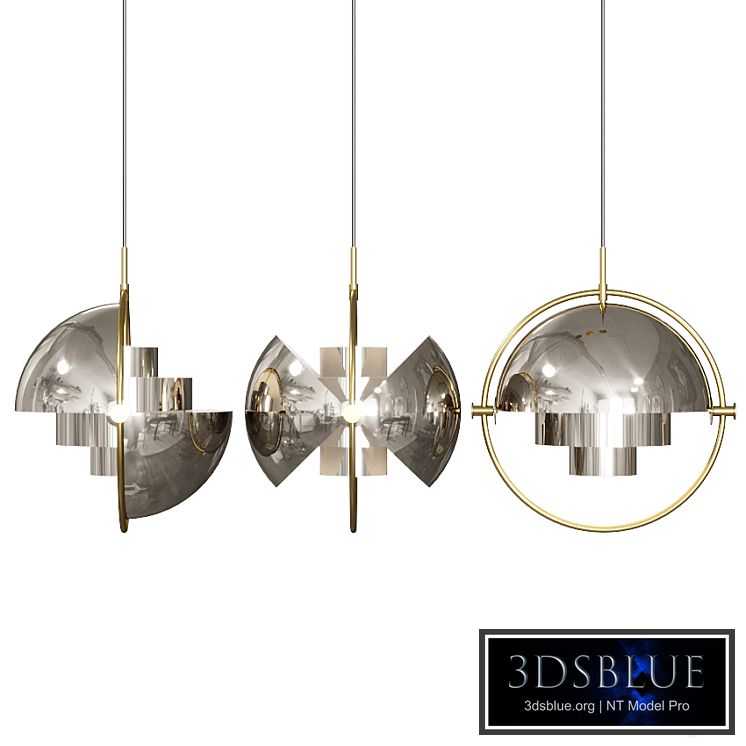Gubi Multi Lite Pendant Louis Weisdorf Nickel