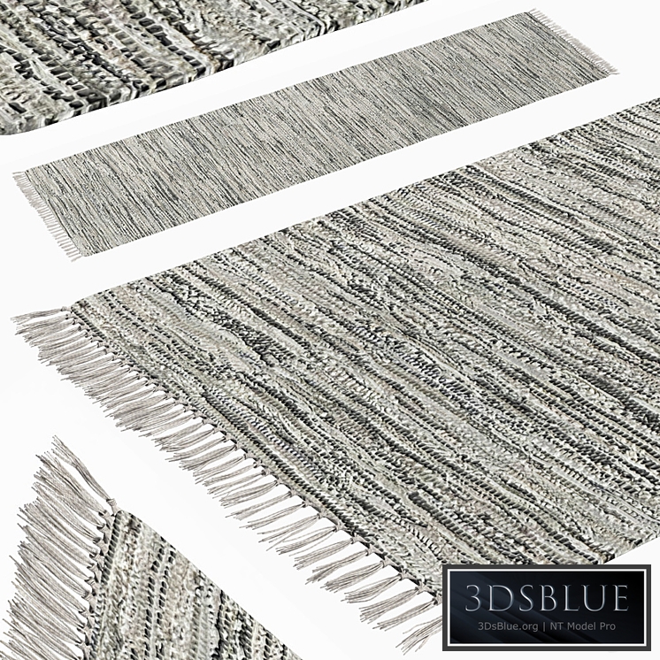 Patterned Woven Mat - Gray