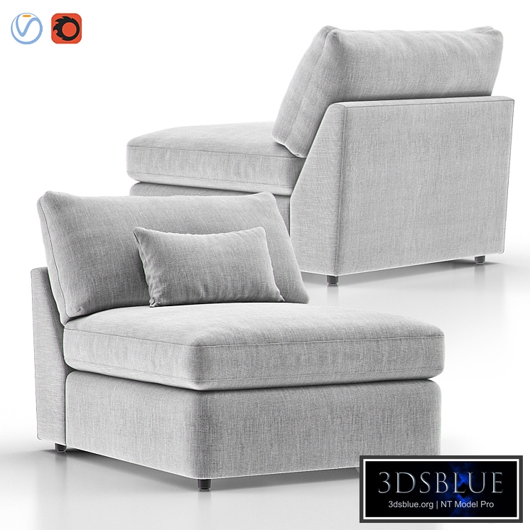 LOUNGE II Petite Outdoor Upholstered Armless Chair