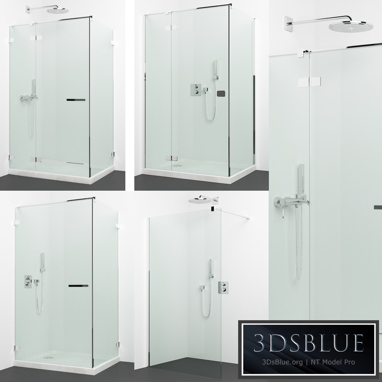 Set of shower cabins Radaway + Grohe